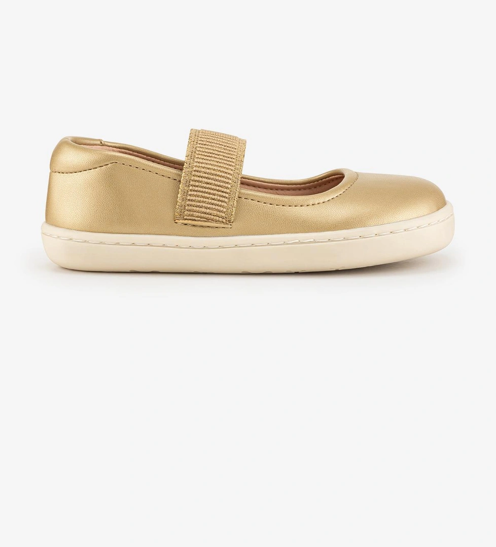 Hopfrög Smart Walker Mary Jane Altın Yıldız Barefoot Kız Babet Ayakkabı model görseli